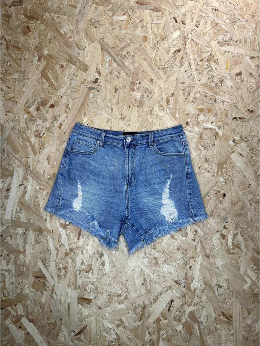 Kendall + Kylie The Icon Short Womens Size 8 29 Distressed Denim Cut Off Blue